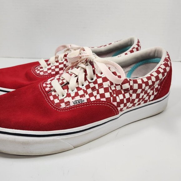 Vans Red Checkered Sneakers Size 10 - Picture 3 of 4